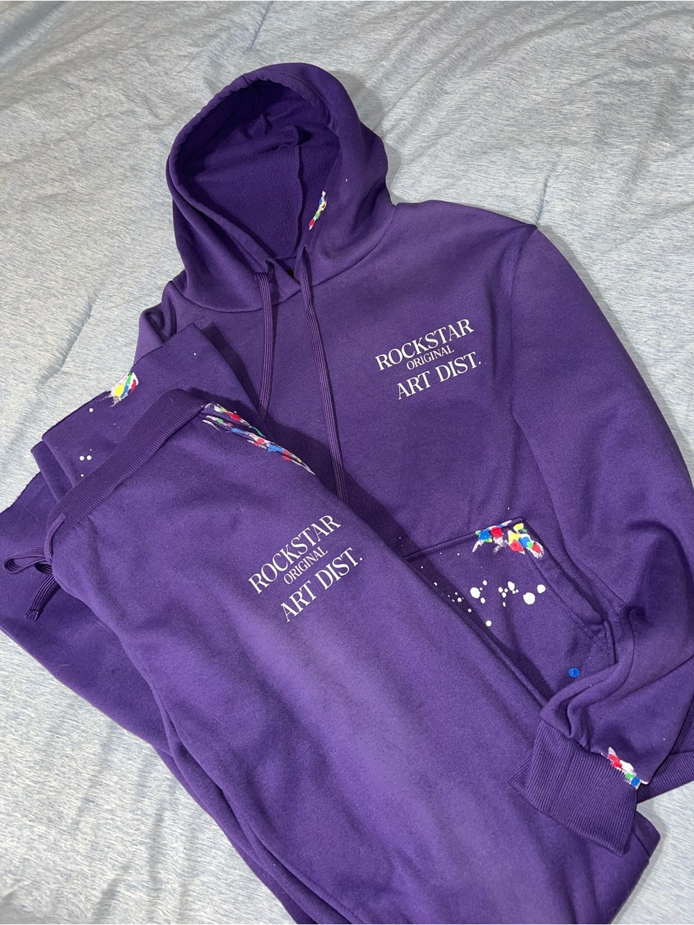 Rockstar Original Art Dist. Purple Hoodie